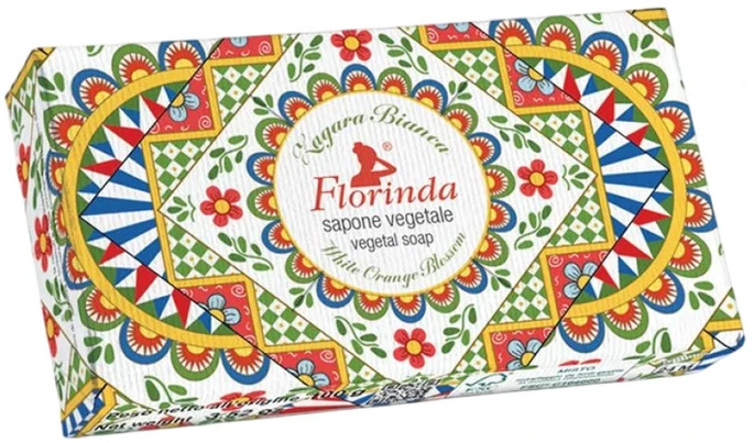 Florinda Baltas Oranžinis Blossom Vegan Hydrating Scented Soap Bar Body, 100 g