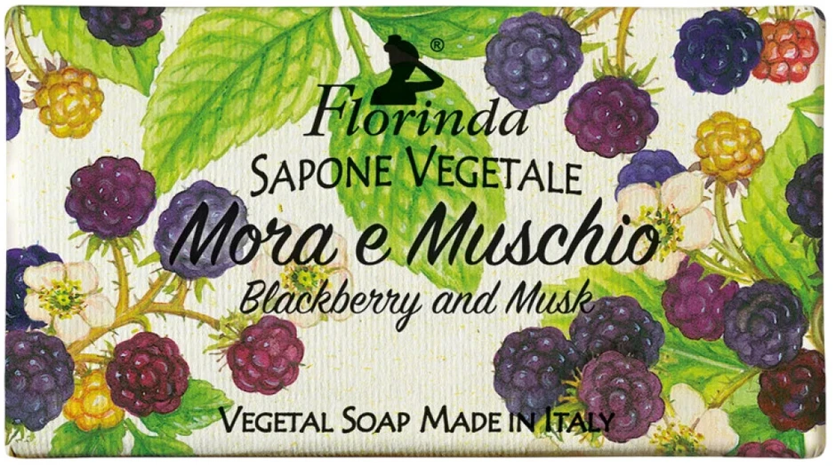 Florinda Blackberry & Musk Vegan Hydrating Scented Soap Bar Body, 100 g
