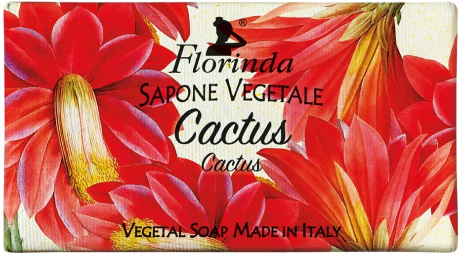 Florinda Cactus Vegan Cleansing & Hydrating Scented Soap Bar , 100 g
