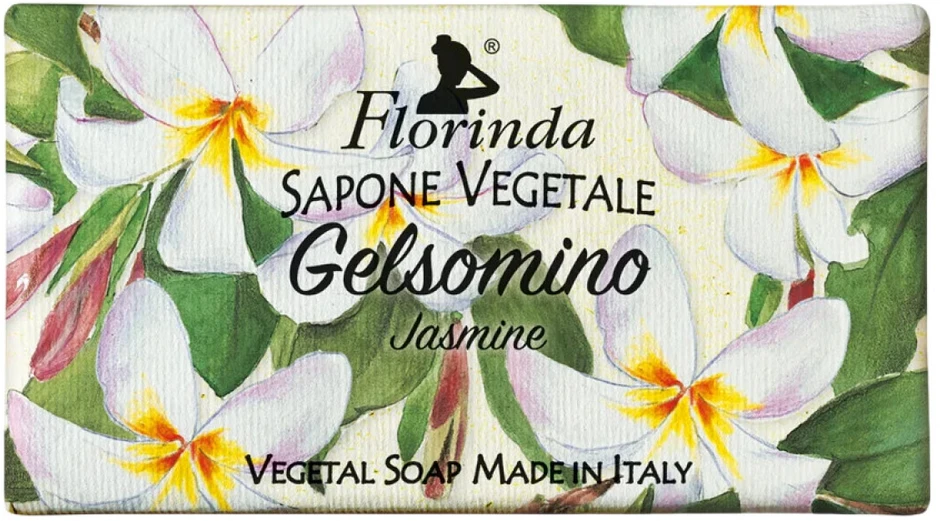 Florinda Jasmine Vegan drėkinantis ir valantis muilas su gėlių kvapu kūnui, 100 g