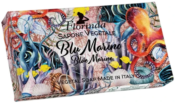 Florinda Mėlyna Marine Vegan Hydrating Scented Soap Bar Body, 100 g