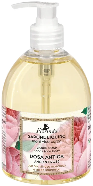 Florinda Rosa Antica Cleansing & Softening Liquid Soap Hands & Face & Body, 500 ml