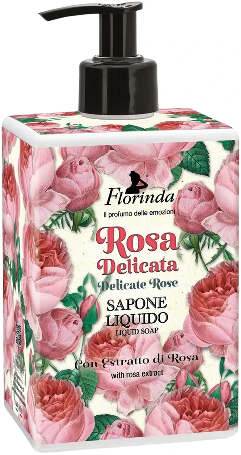 Florinda Rosa Delicata Cleansing & Softening Liquid Soap Hands & Face & Body, 500 ml