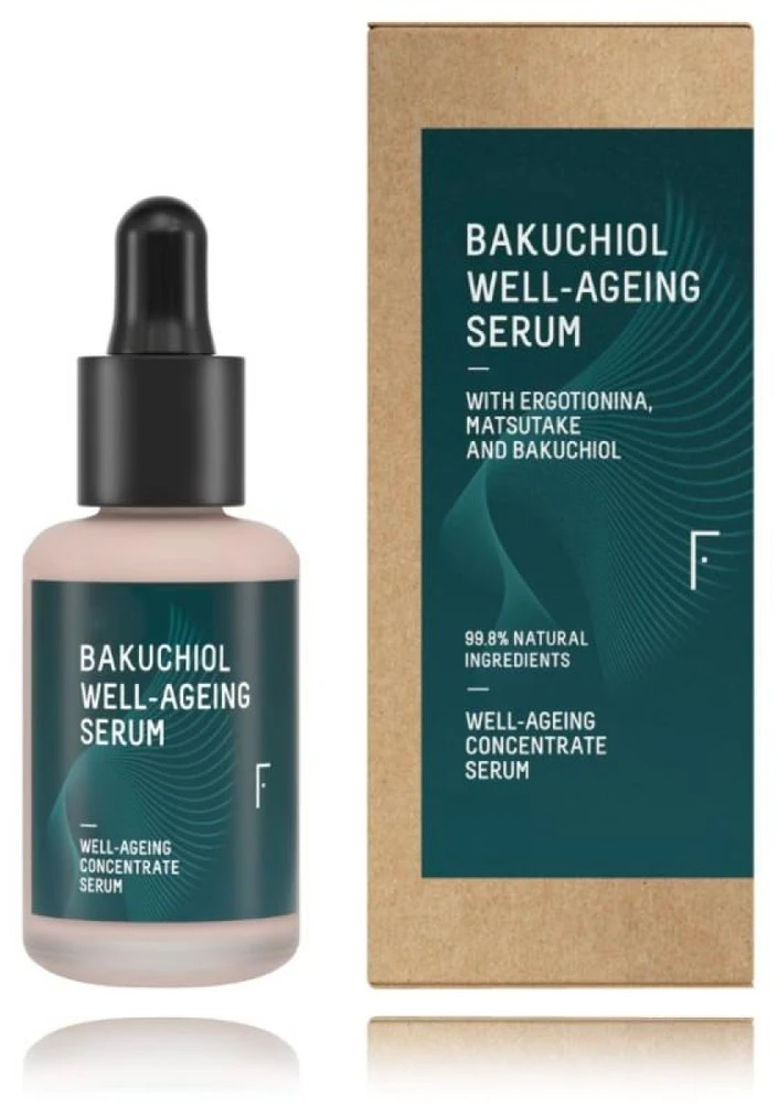 Freshly Cosmetics Bakuchiol Well-Ageing Serum senėjimą stabdantis serumas veidui, 30 ml