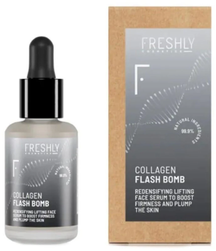 Freshly Cosmetics Collagen Flash Bomb Lifting Face Serum stangrinantis veido serumas, 30 ml