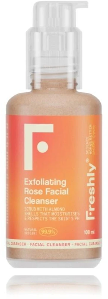 Freshly Cosmetics Exfoliating Rose Facial Valiklis šveičiantis veido prausiklis, 100 ml