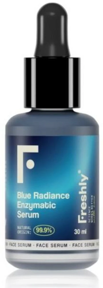 Freshly Cosmetics Mėlyna Radiance Enzymatic Serum fermentinis šveičiantis serumas veidui, 30 ml