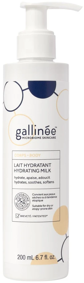 „Gallinee Body Care“ drėkinamasis kūno pienelis su prebiotikais, probiotikais ir postbiotikais, 200 ml