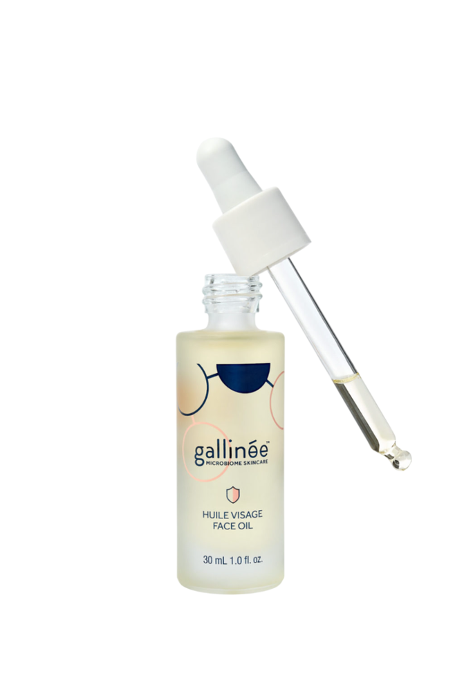 „Gallinee Microbiome Skincare“ prebiotikų ir postbiotikų maitinamasis aliejus veidui, 30 ml