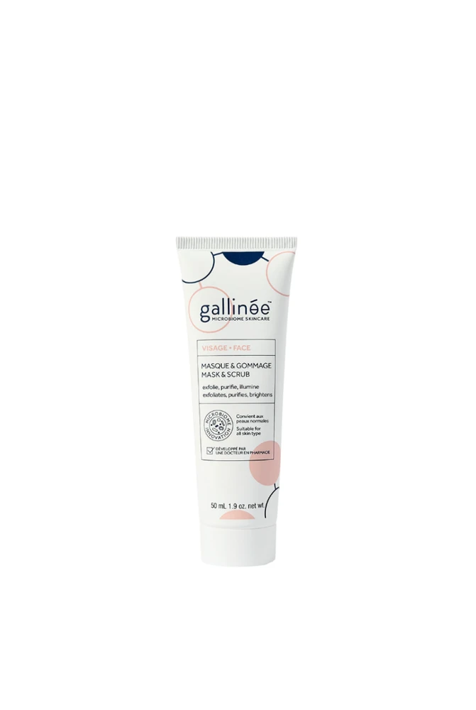 Gallinee Microbiome Skincare valomoji šveitimo kaukė veidui, 50 ml