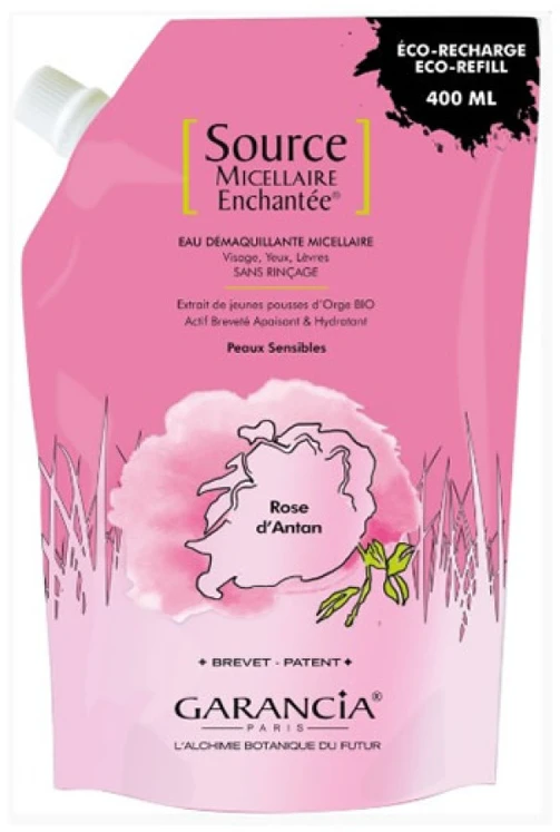 Garancia Source Micellaire Enchanté Rose Of Yesteryear Eco-Refill makiažo valiklis, 400 ml