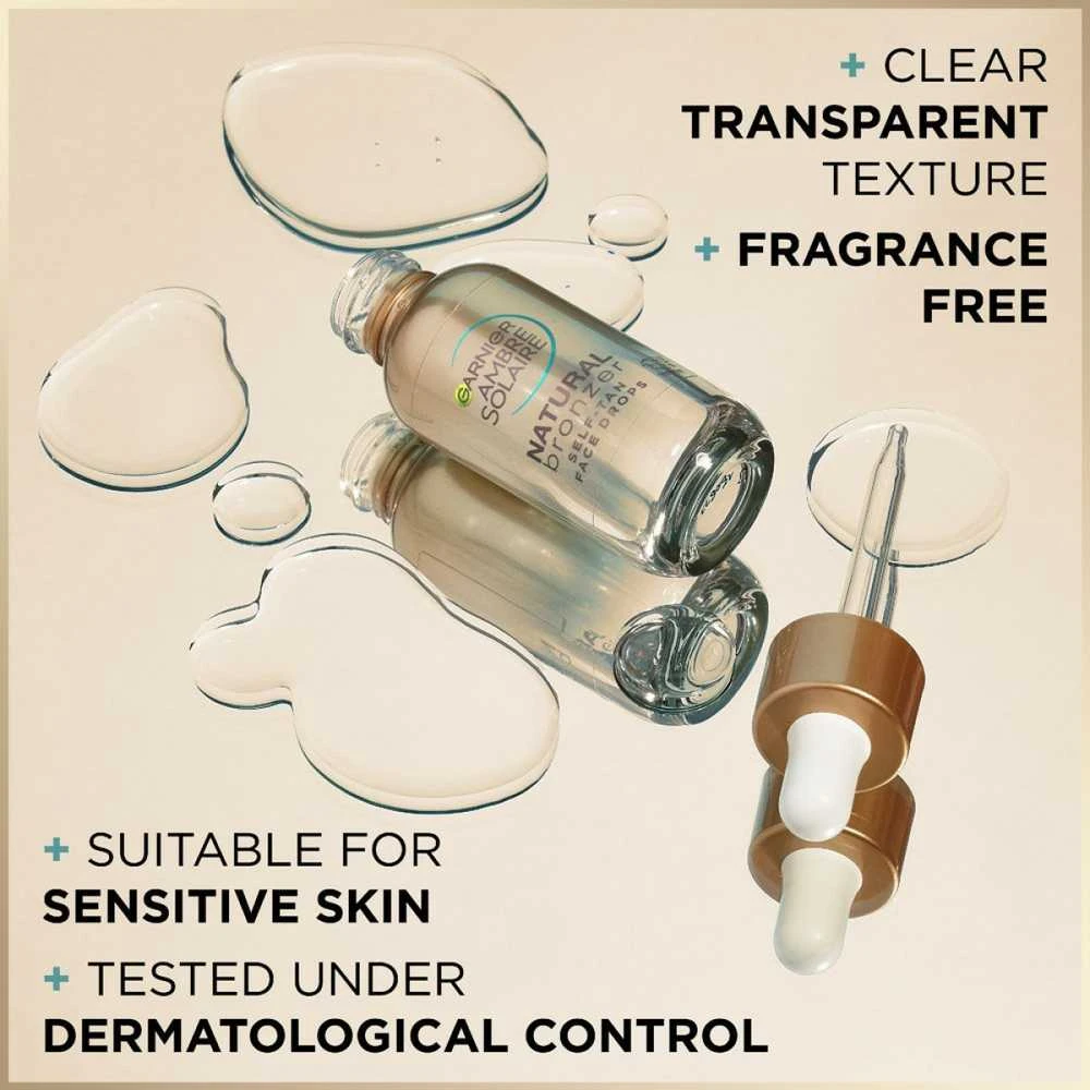 Garnier Ambre Solaire Natural Bronzer Self-Tan Face Drops savaiminio įdegio lašai veidui, 30 ml