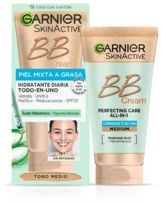 Garnier Bb kremas mišriai ir riebiai odai Medium 50ml