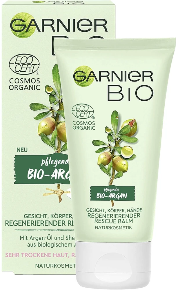 Garnier Bio - Argan Nutriente arganų aliejaus kūno balzamas veidui, kūnui, rankoms, 50 ml