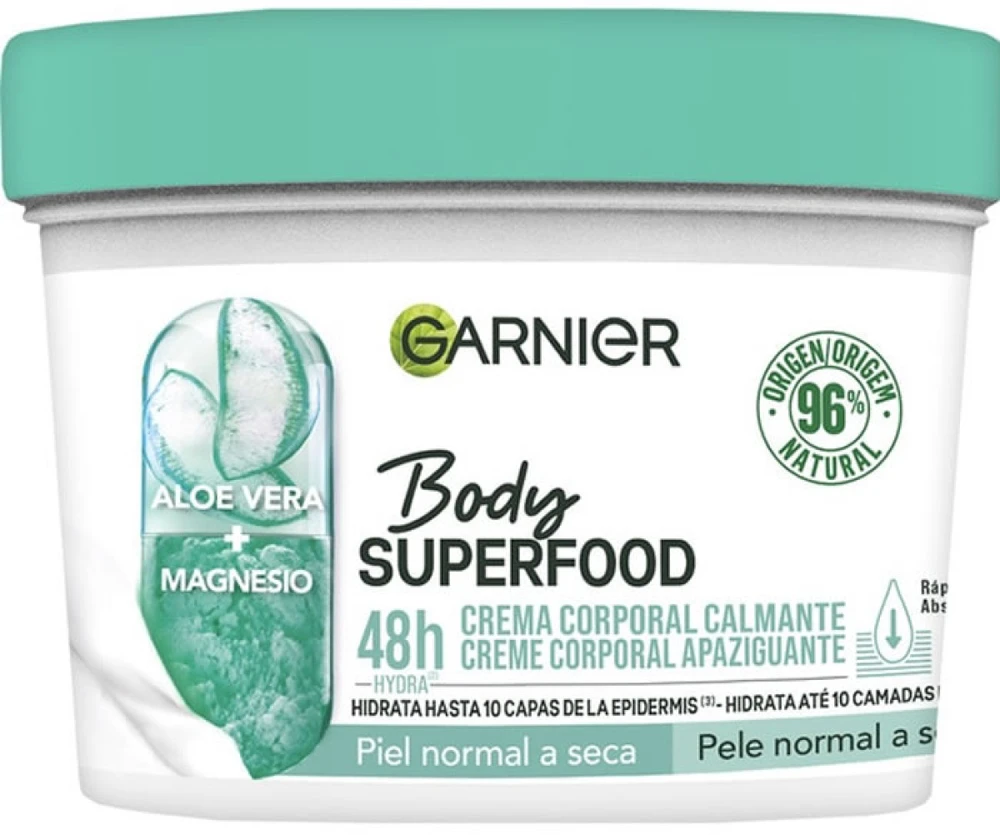 "Garnier Body Superfood Aloe Vera" raminamasis kūno kremas 380ml