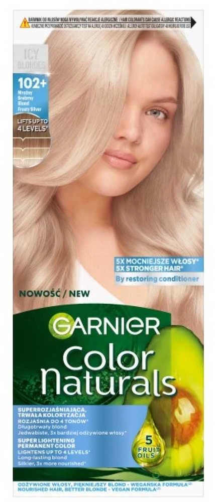 Garnier Color Naturals 102+ šaltas sidabrinis blondas