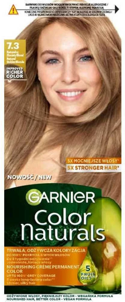 Garnier Color Naturals 7.3 Natural Golden dažų pakuotė