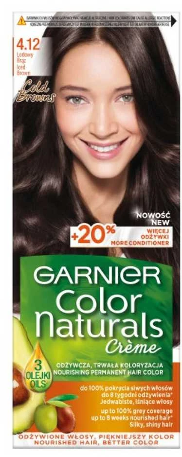 Garnier Color Naturals 4.12 Ledo ruda dažų pakuotė