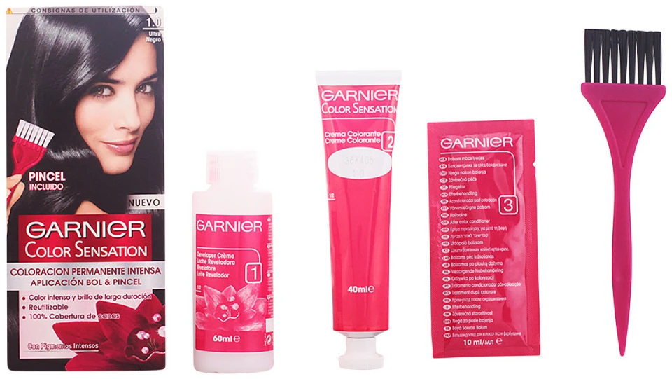 Plaukų dažai "Garnier Color Sensation 1 Ultra Juodas