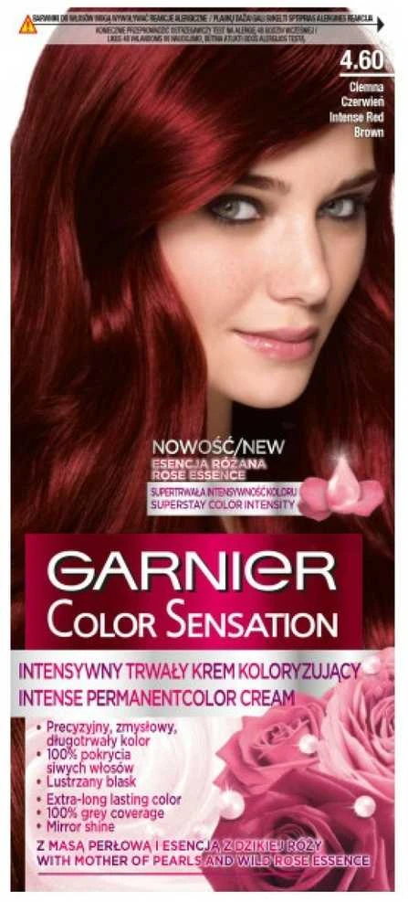 Garnier Color Sensation 4.60 Intensyvi tamsiai raudona
