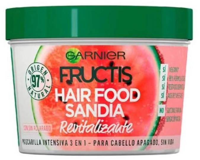 "Garnier Fructis Hair Food" Arbūzų atgaivinanti kaukė 390ml