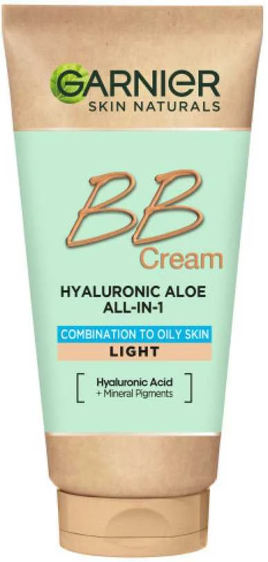 Garnier Hyaluronic Aloe All-In-1 BB kreminis mišriai ir riebiai odai šviesiai, 50 ml