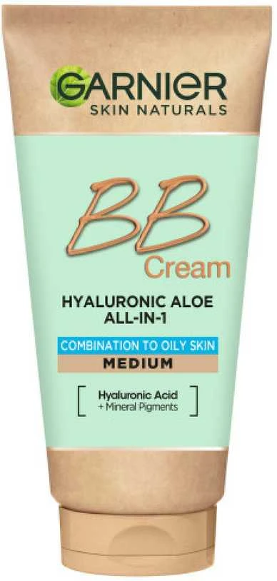 Garnier Hyaluronic Aloe All-In-1 BB kreminis mišriai ir riebiai odai, 50 ml