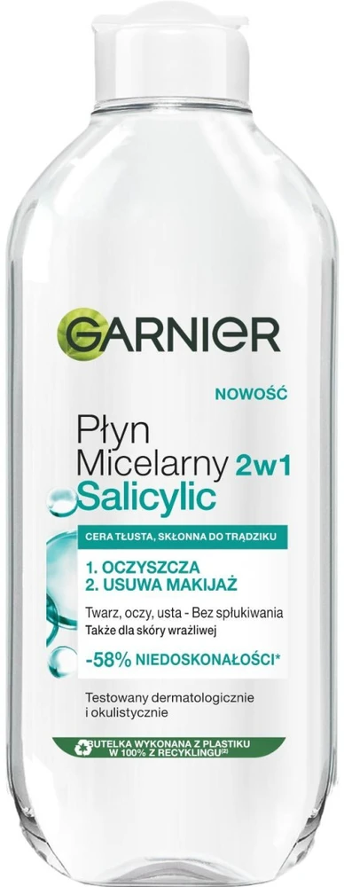 Garnier Micellar Vanduo 2in1 Salicylic micelinis vanduo veidui, 400 ml