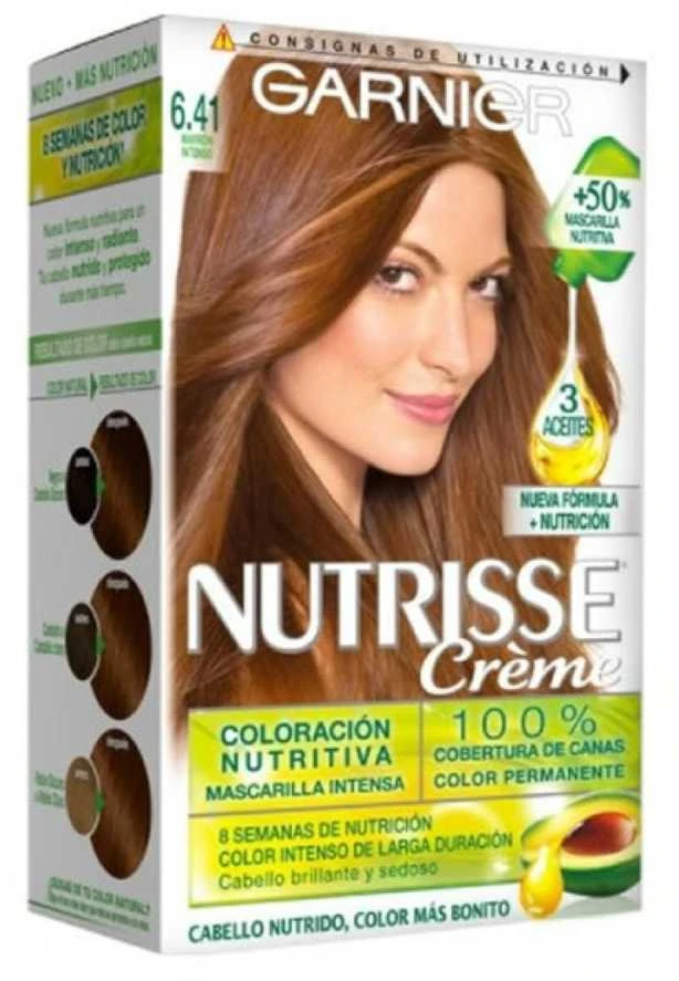 Garnier Nutrisse 6.41 plaukų dažų pakuotės priekis