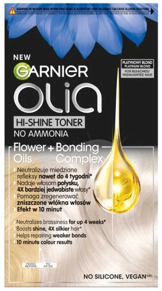 Garnier Olia Platinum toneris su aliejaus komplekso grafika
