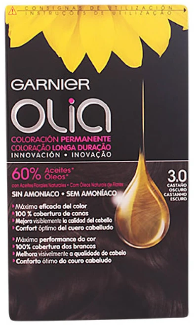 Garnier Olia Permanent Coloring 3,0 Dark Brown plaukų dažai