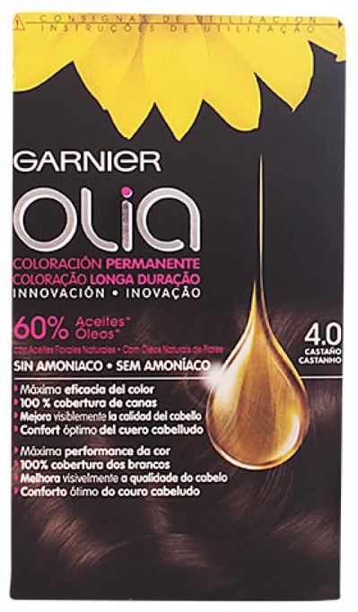 Garnier Olia Permanent Coloring 4,0 Brown plaukų dažai