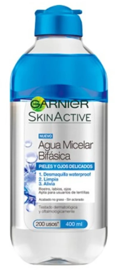 Garnier Skin Active Biphasic Micellar Vanduo micelinis vanduo, 400 ml
