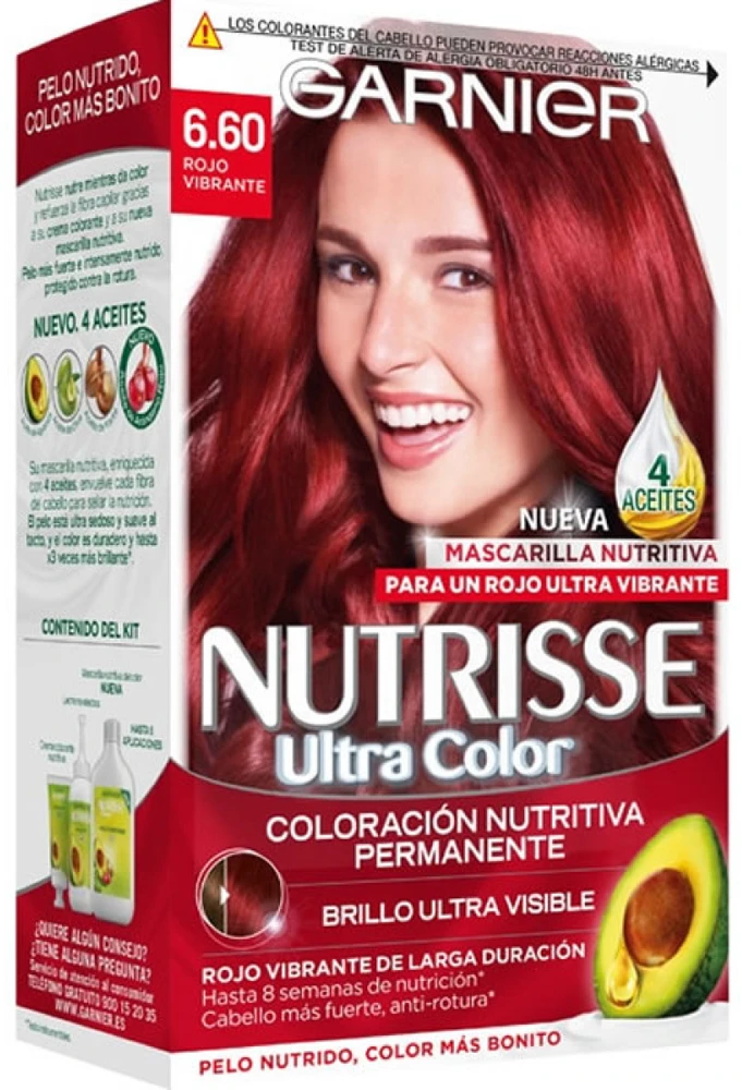 "Garnier Nutrisse" plaukų dažai 6,60 Intense Raudona