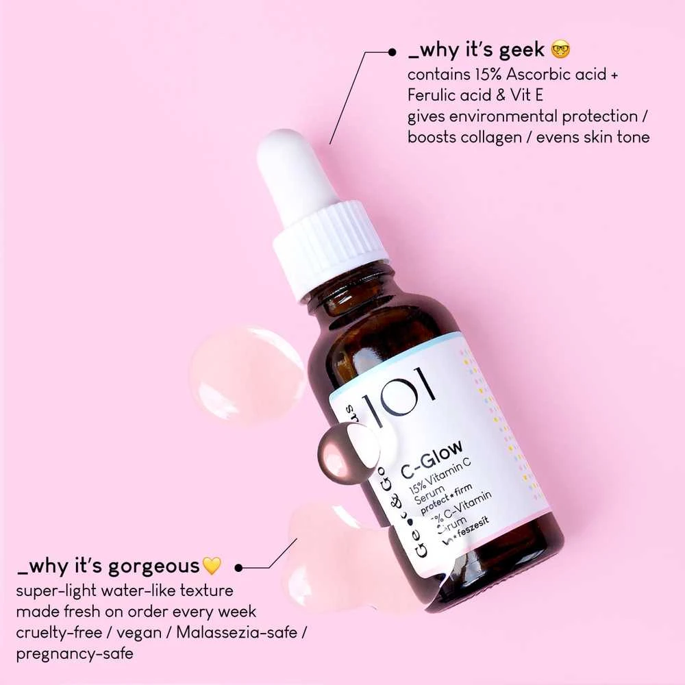 Geek & Gorgeous C-Glow Serum veido serumas, 30 ml