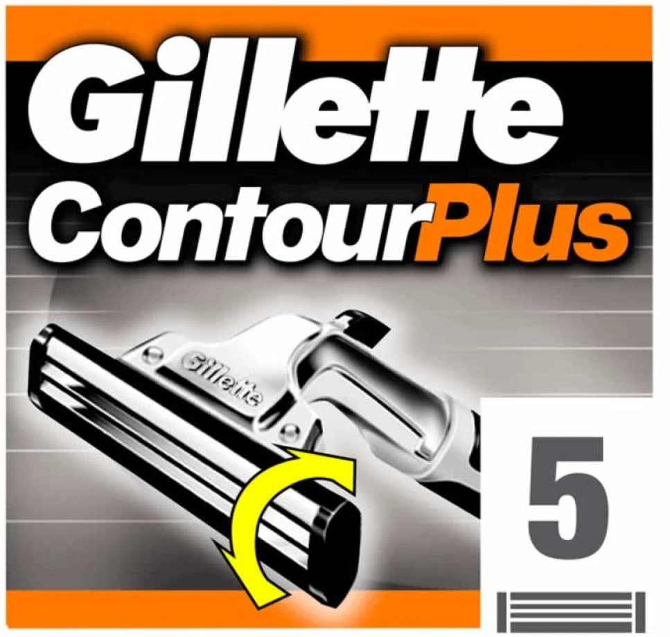 "Gillette Contour Plus" papildymas 5 vienetai
