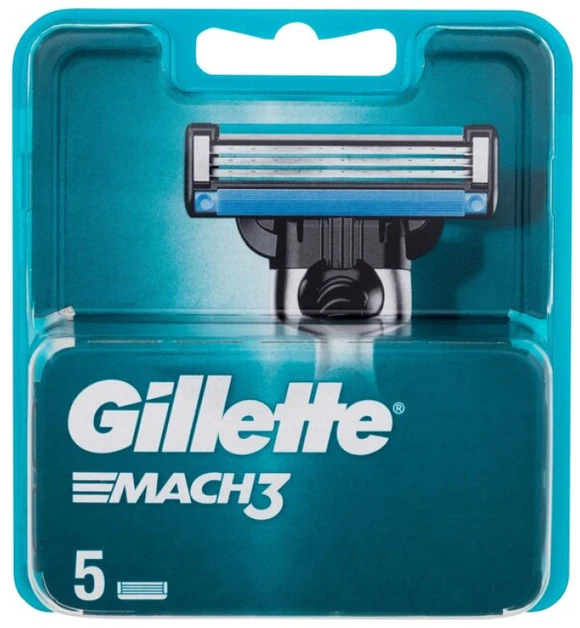 Gillette Mach3 Replacement blade skutimosi peiliukai, 5 vnt.