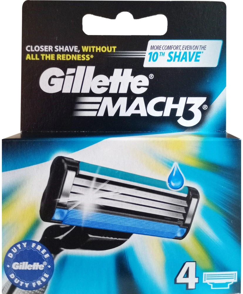 Gillette Skustuvai Mach3 4 Vnt.