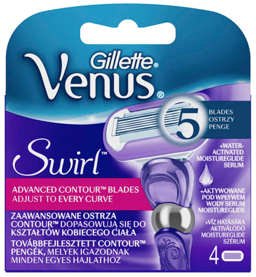 Gillette Skustuvo galvutės VENUS SWIRL, 4 vnt.