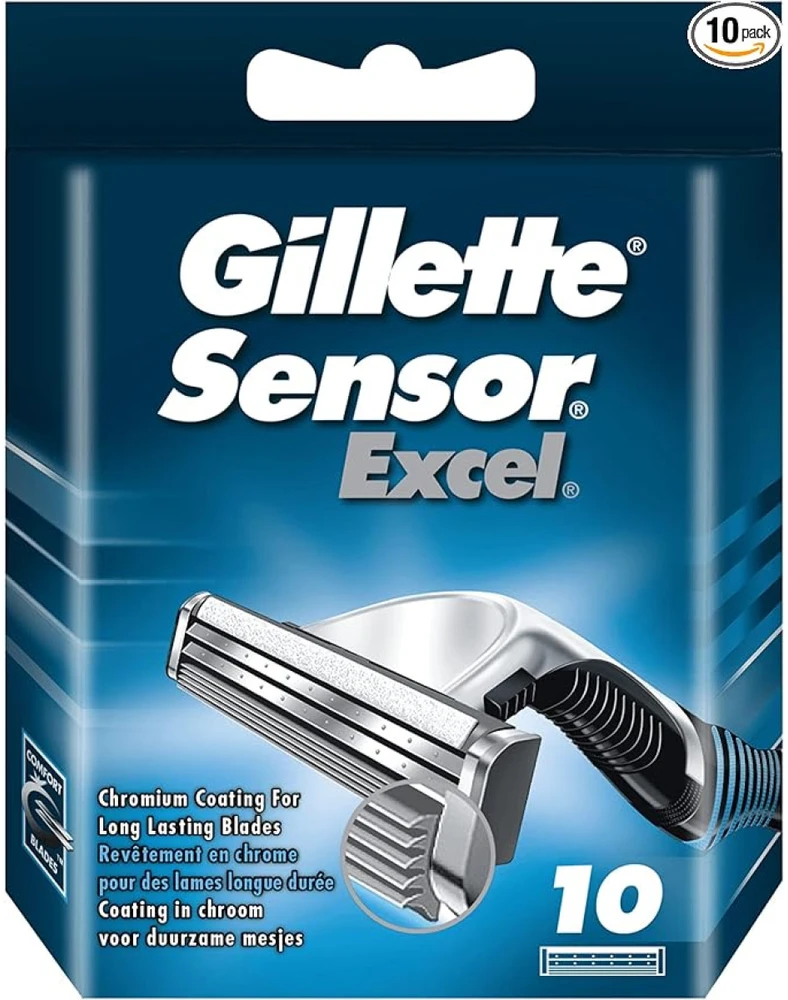 Gillette Sensor Excel skustuvo galvutės, 10 vnt.