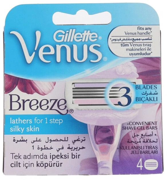 Gillette Skustuvo galvutės VENUS Breeze, 4 vnt.