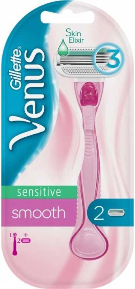 "Gillette Venus Sensitiv e Smooth" skustuvas + 2 galvutės