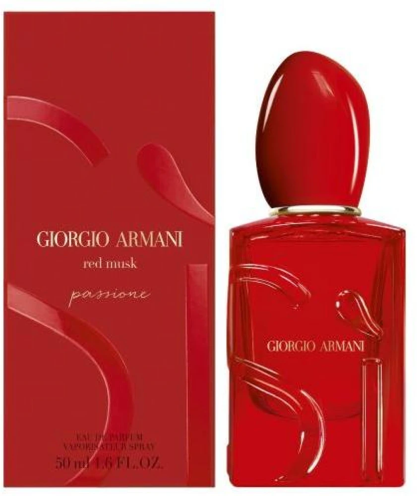 Giorgio Armani Sì Passione Raudona Musk EDP parfumuotas vanduo moterims, 50 ml