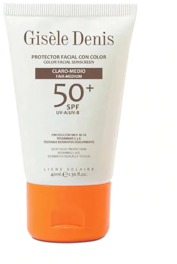 Gisèle Denis Color veido kremas nuo saulės SPF50+ šviesiai/vidutinio atspalvio, 40 ml