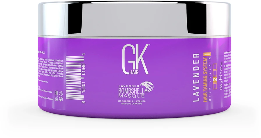 GK hair Global Keratin Bombshell plaukų dažymas Kreminis kaukė, levandų spalvos, 200 g