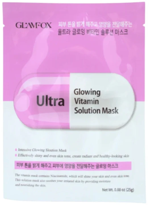 Glamfox Ultra Glowing Sheet Mask For Face, 25 g