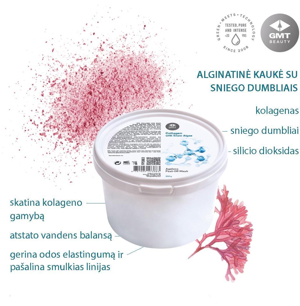 GMT Beauty Alginatinė Kaukė Su Sniego Dumbliais (Collagen With Snow Algae Ageless Peel-Off Mask)