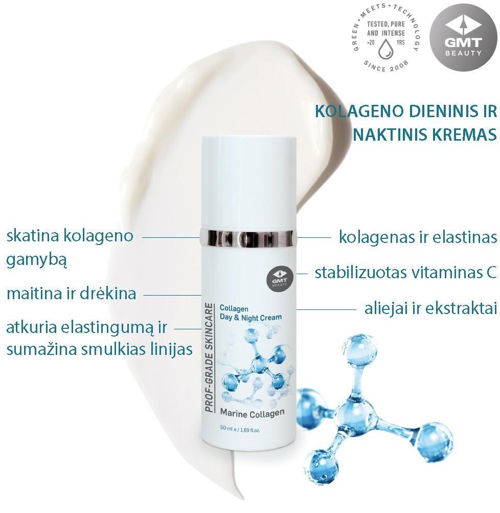 GMT Beauty Collagen Day Night Kreminis Kolageno dieninis ir naktinis kremas, 50 ml