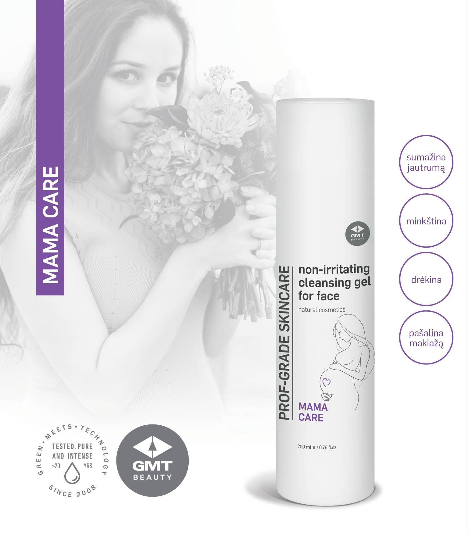 GMT Beauty Non Irritating Cleansing Gel Raminantis, valantis gelis jautriai odai, 200 ml