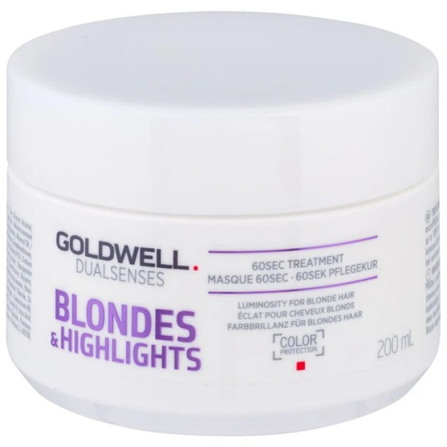 „Goldwell Dualsenses Blondes Highlights“ 60 sekundžių plaukų kaukė moterims, 200 ml